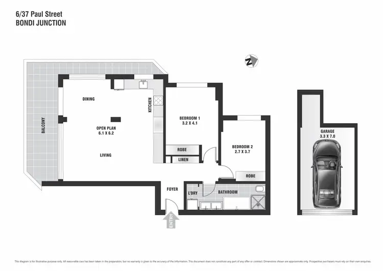 Floorplan of Homely apartment listing, 6/37 Paul Street, Bondi Junction NSW 2022