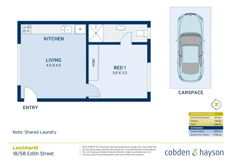 Floorplan of Homely apartment listing, 18/58 Edith Street, Leichhardt NSW 2040