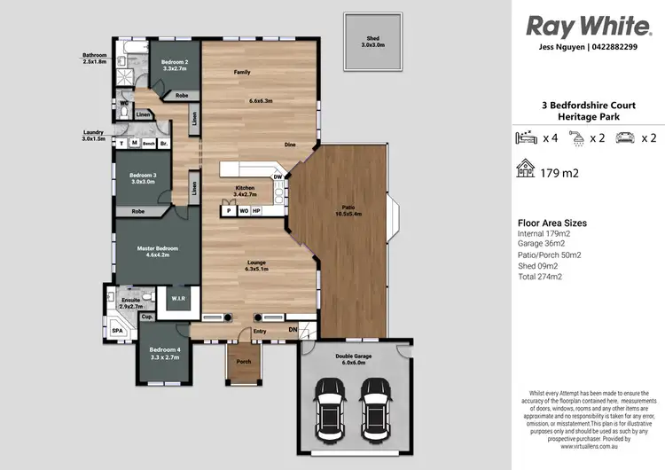 Floorplan of Homely house listing, 3 Bedfordshire Court, Heritage Park QLD 4118