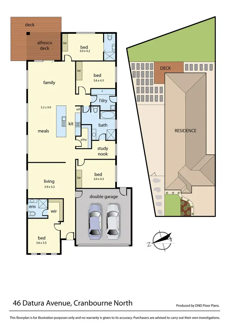 Floorplan of Homely house listing, 46 Datura Avenue, Cranbourne North VIC 3977