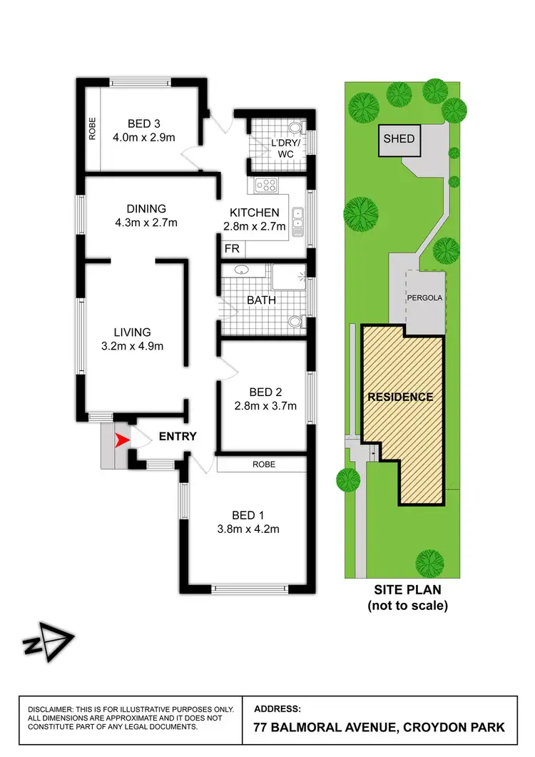 Floorplan of Homely house listing, 77 Balmoral Avenue, Croydon Park NSW 2133