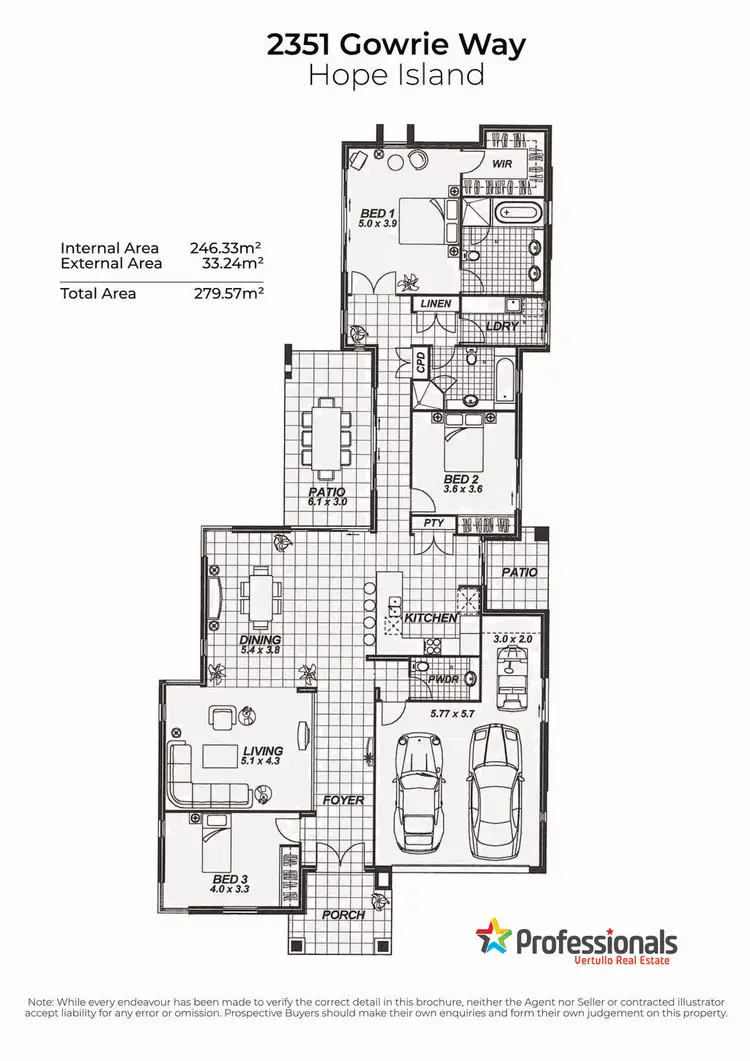 Floorplan of Homely house listing, 2351 Gowrie Way, Hope Island QLD 4212