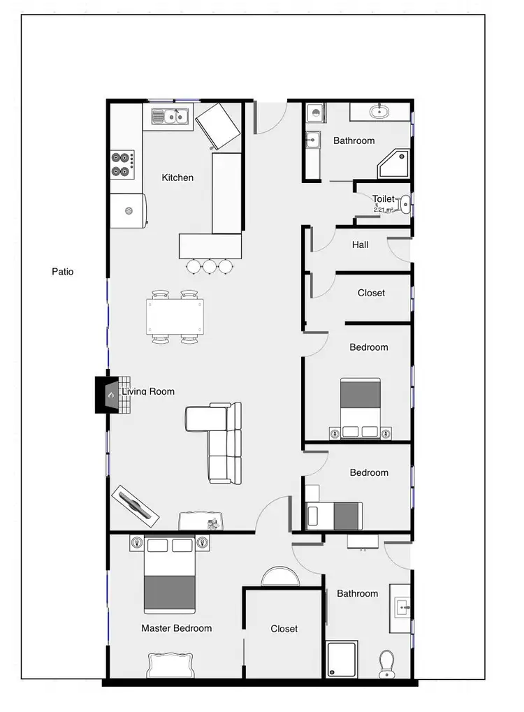 Floorplan of Homely house listing, 140 Dow Avenue, Cabarita VIC 3505