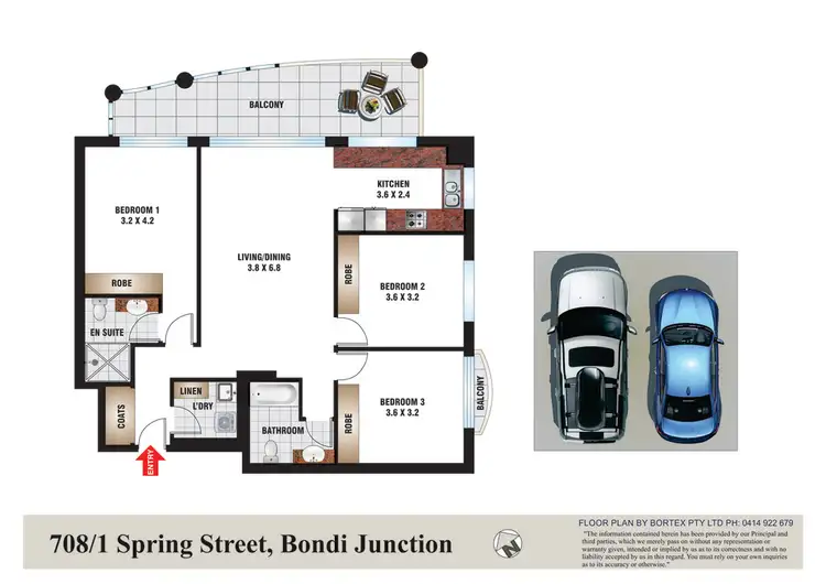 Floorplan of Homely apartment listing, 708/1 Spring Street, Bondi Junction NSW 2022