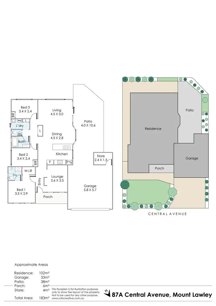 Floorplan of Homely house listing, 87A Central Avenue, Mount Lawley WA 6050