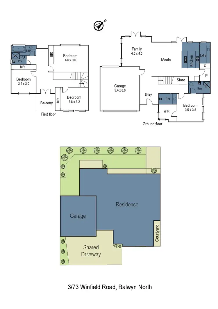 Floorplan of Homely townhouse listing, 3/73 Winfield Road, Balwyn North VIC 3104