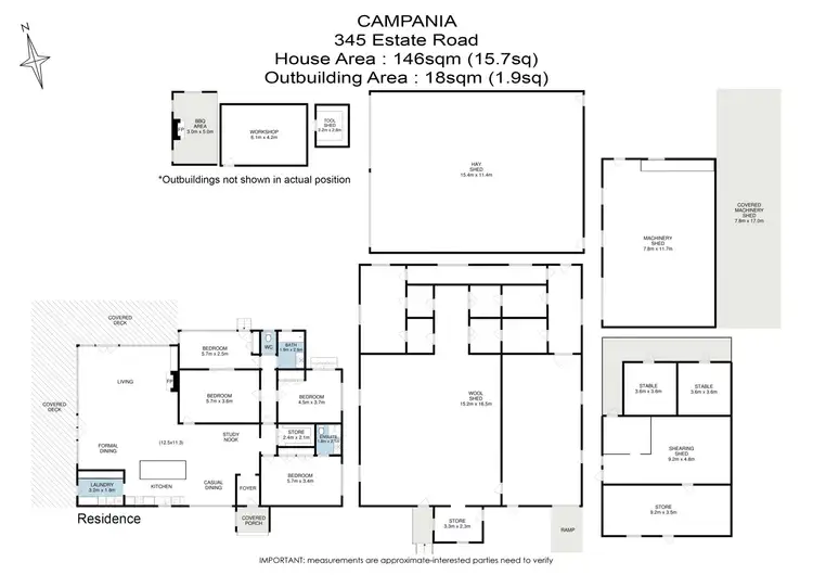 Floorplan of Homely house listing, 345 Estate Road, Campania TAS 7026