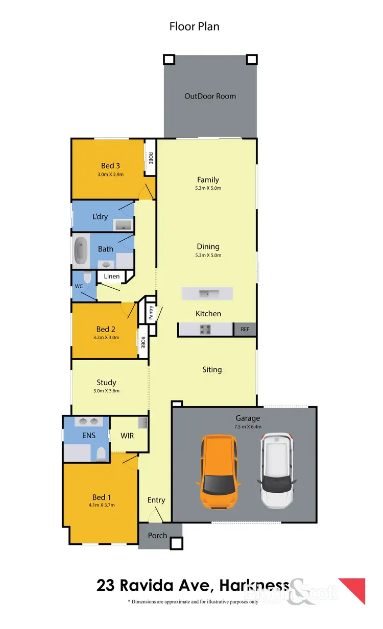 Floorplan of Homely house listing, 23 Ravida Avenue, Harkness VIC 3337