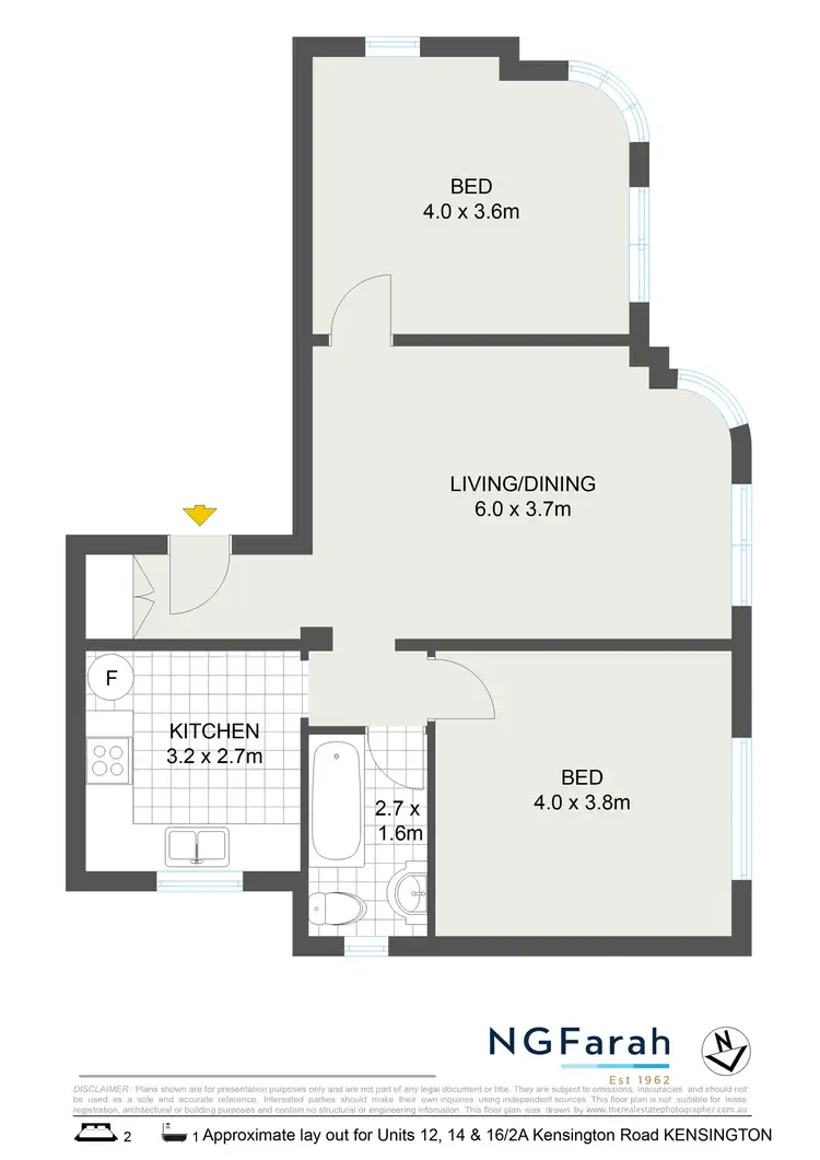 Floorplan of Homely unit listing, 16/2A Kensington Road, Kensington NSW 2033