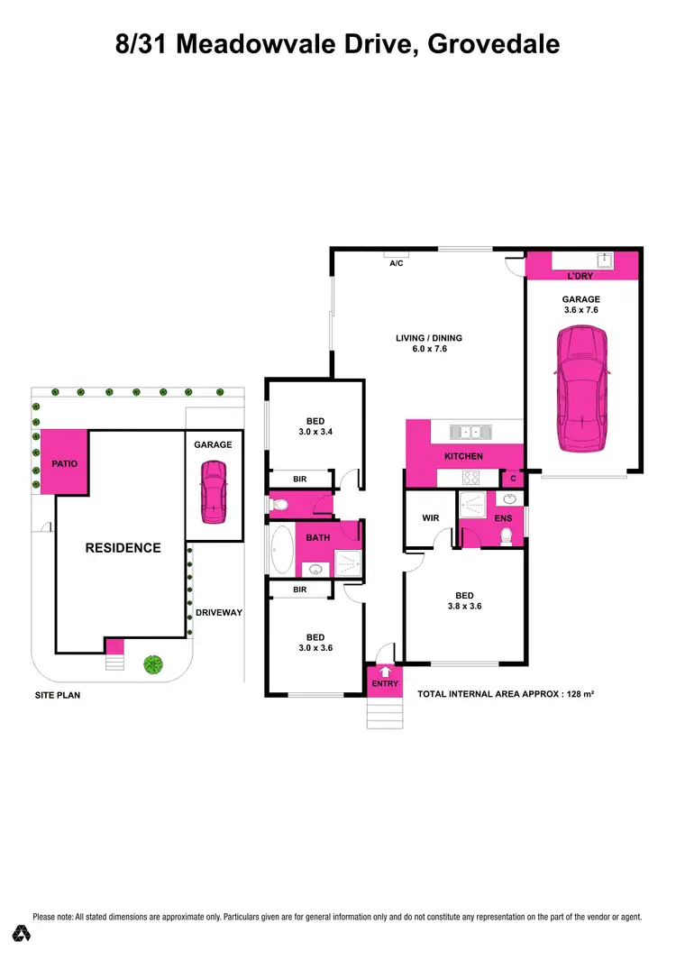 Floorplan of Homely townhouse listing, 8/31 Meadowvale Drive, Grovedale VIC 3216