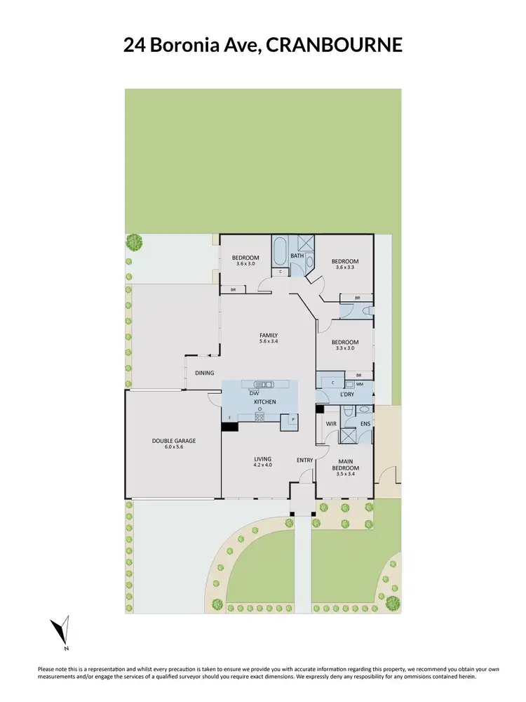Floorplan of Homely house listing, 24 Boronia Avenue, Cranbourne VIC 3977
