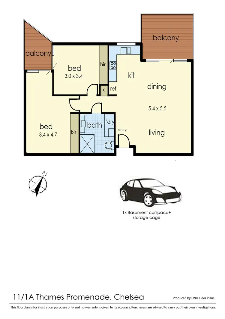 Floorplan of Homely apartment listing, 11/1A Thames Promenade, Chelsea VIC 3196