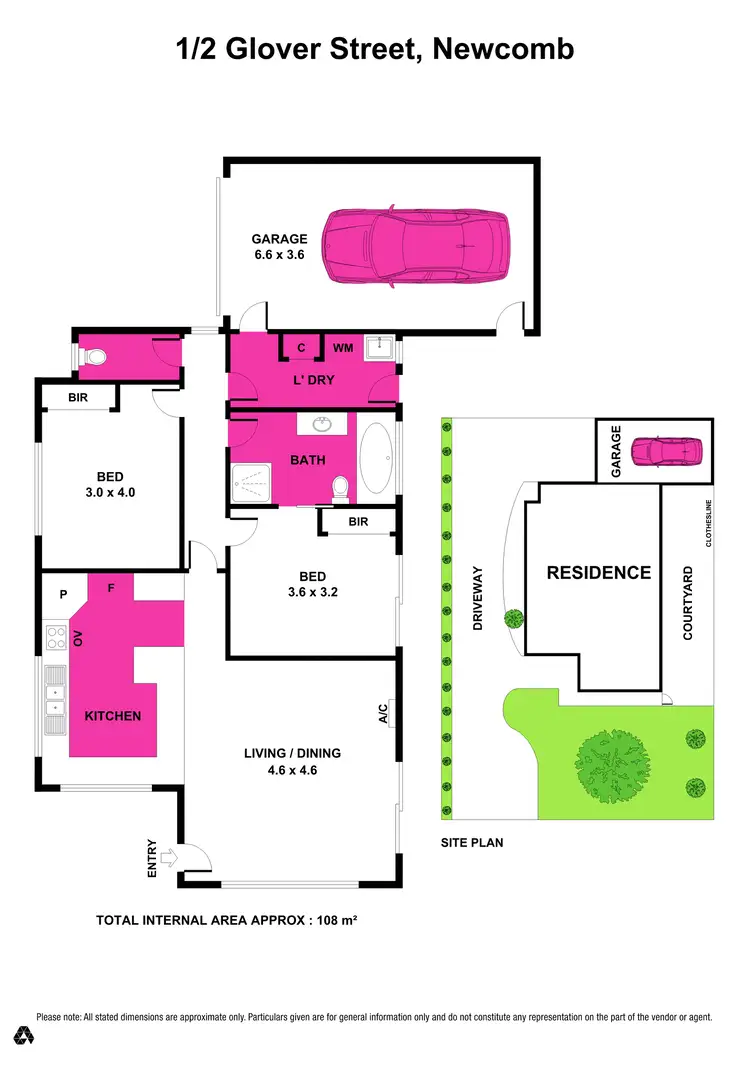 Floorplan of Homely house listing, 1/2 Glover Street, Newcomb VIC 3219
