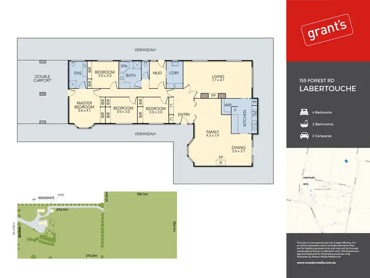 Floorplan of Homely rural property listing, 155 Forest Road, Labertouche VIC 3816