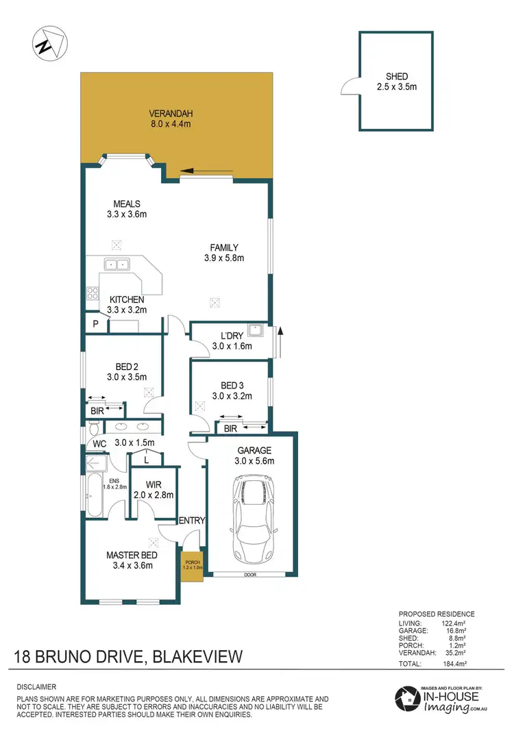 Floorplan of Homely house listing, 18 Bruno Drive, Blakeview SA 5114