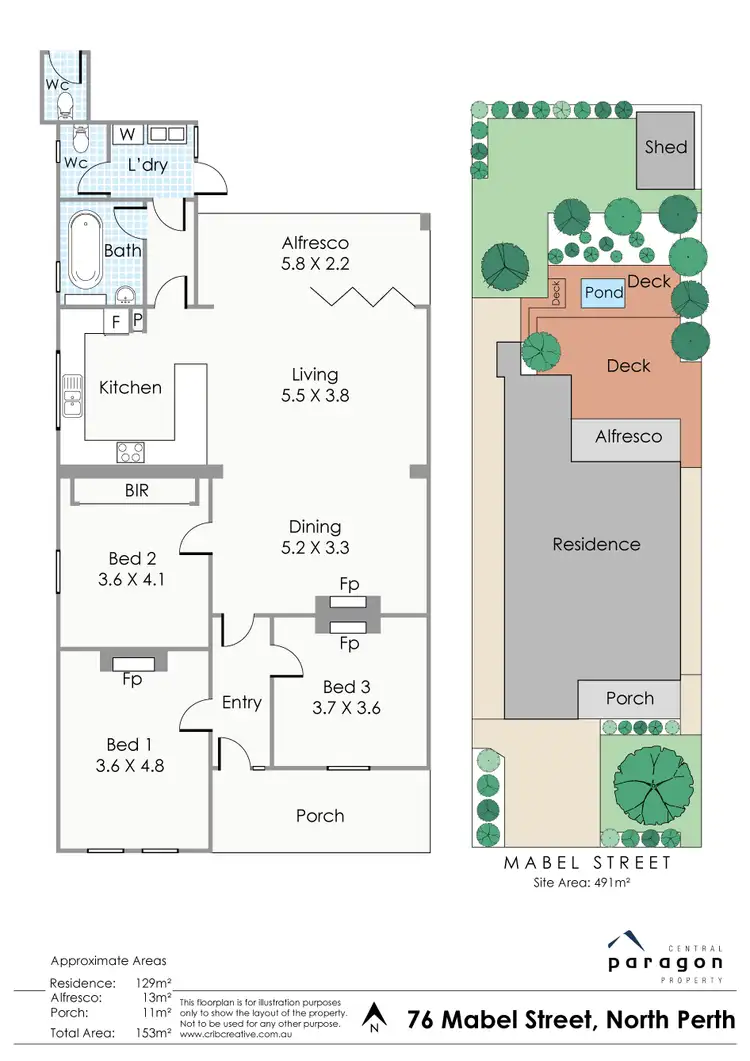 Floorplan of Homely house listing, 76 Mabel Street, North Perth WA 6006