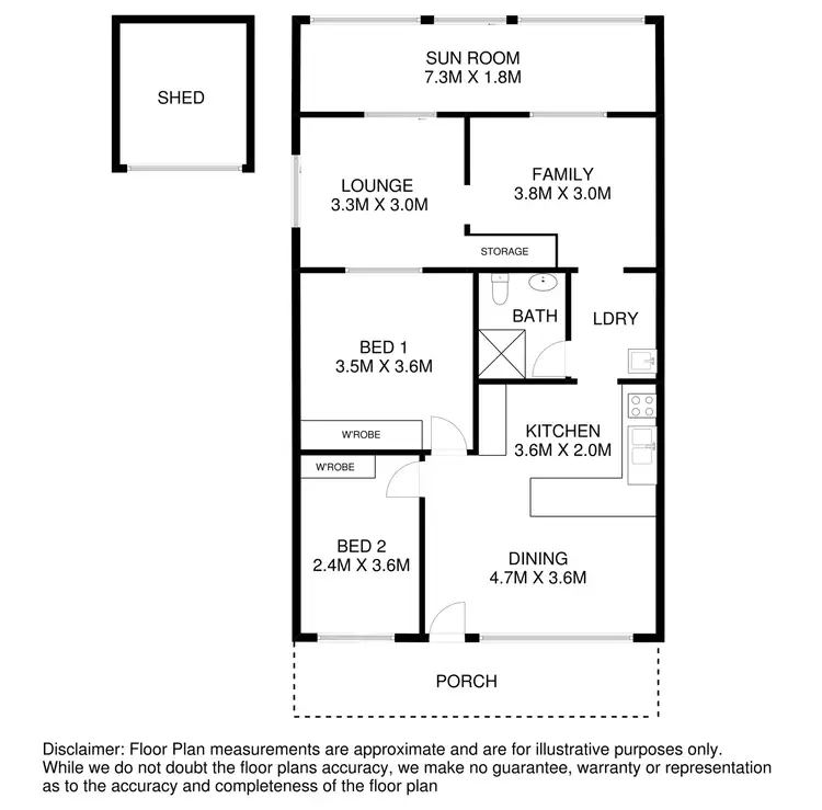 Floorplan of Homely house listing, 1/3 Locke Street, Mount Gambier SA 5290