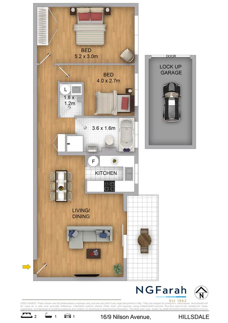 Floorplan of Homely unit listing, 16/9 Nilson Avenue, Hillsdale NSW 2036