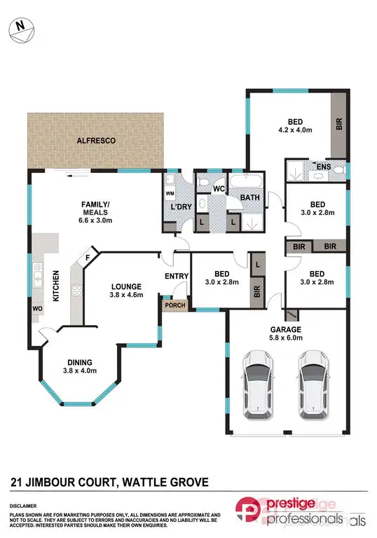 Floorplan of Homely house listing, 21 Jimbour Court, Wattle Grove NSW 2173