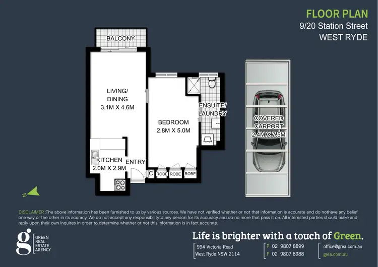 Floorplan of Homely apartment listing, 9/20 Station Street, West Ryde NSW 2114