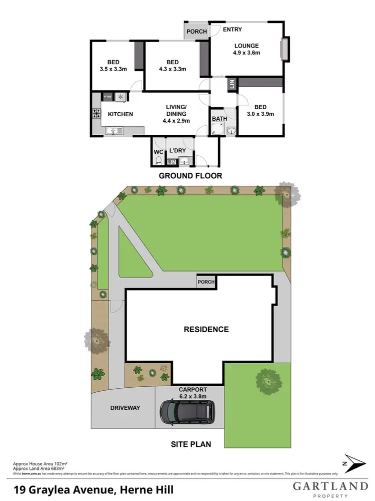 Floorplan of Homely house listing, 19 Graylea Avenue, Herne Hill VIC 3218