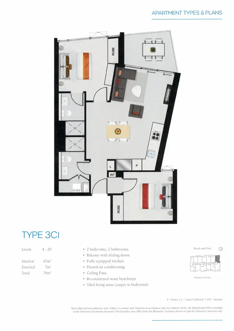 Floorplan of Homely apartment listing, 31508/24 Stratton Street, Newstead QLD 4006