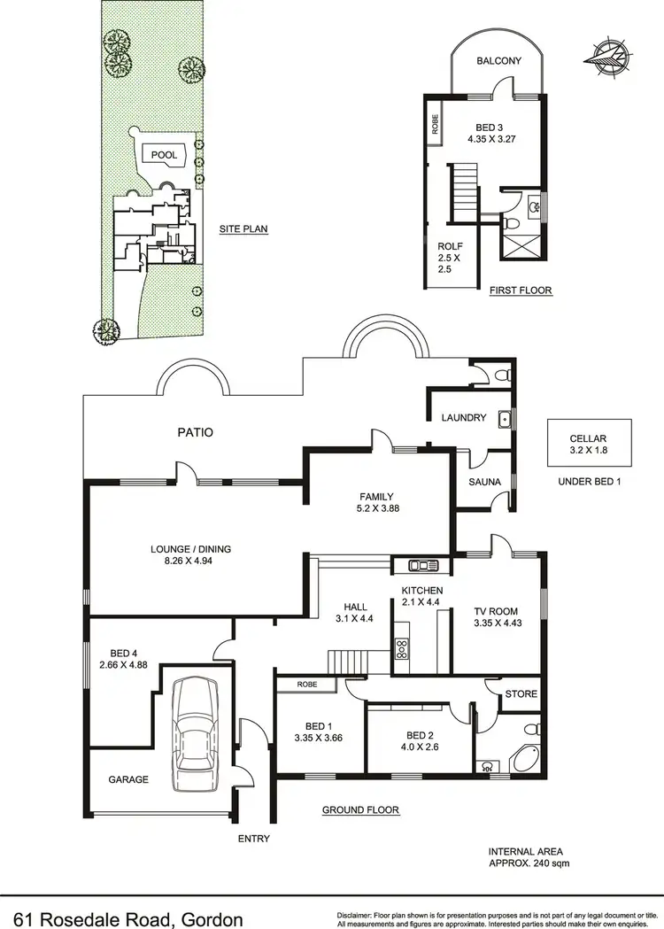 Floorplan of Homely house listing, 61 Rosedale Road, Gordon NSW 2072