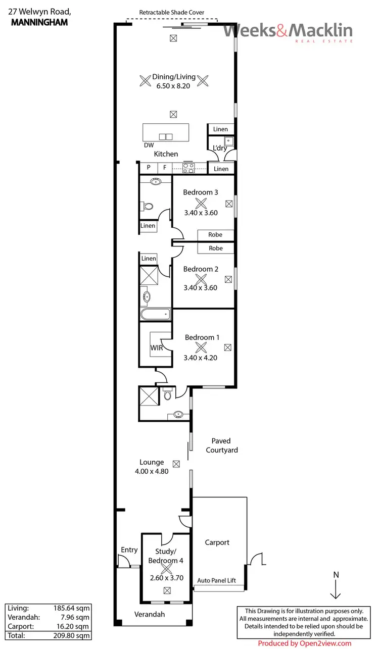 Floorplan of Homely house listing, 27 Welwyn Road, Manningham SA 5086