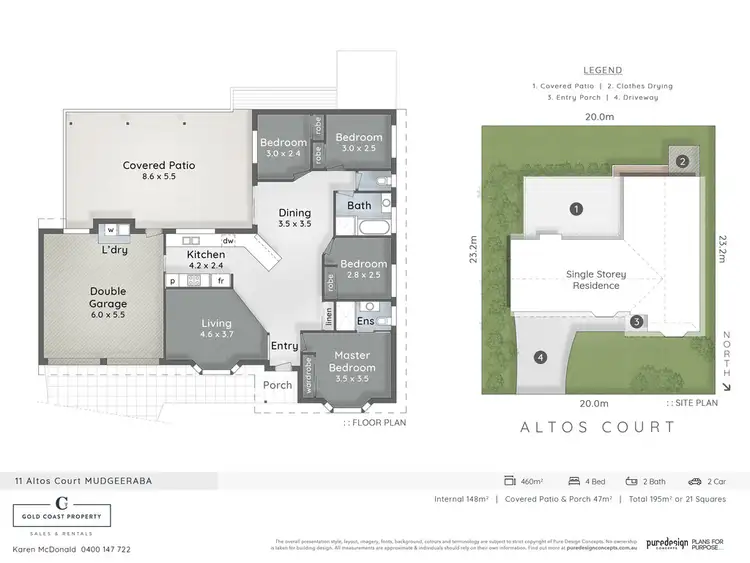 Floorplan of Homely house listing, 11 Altos Court, Mudgeeraba QLD 4213