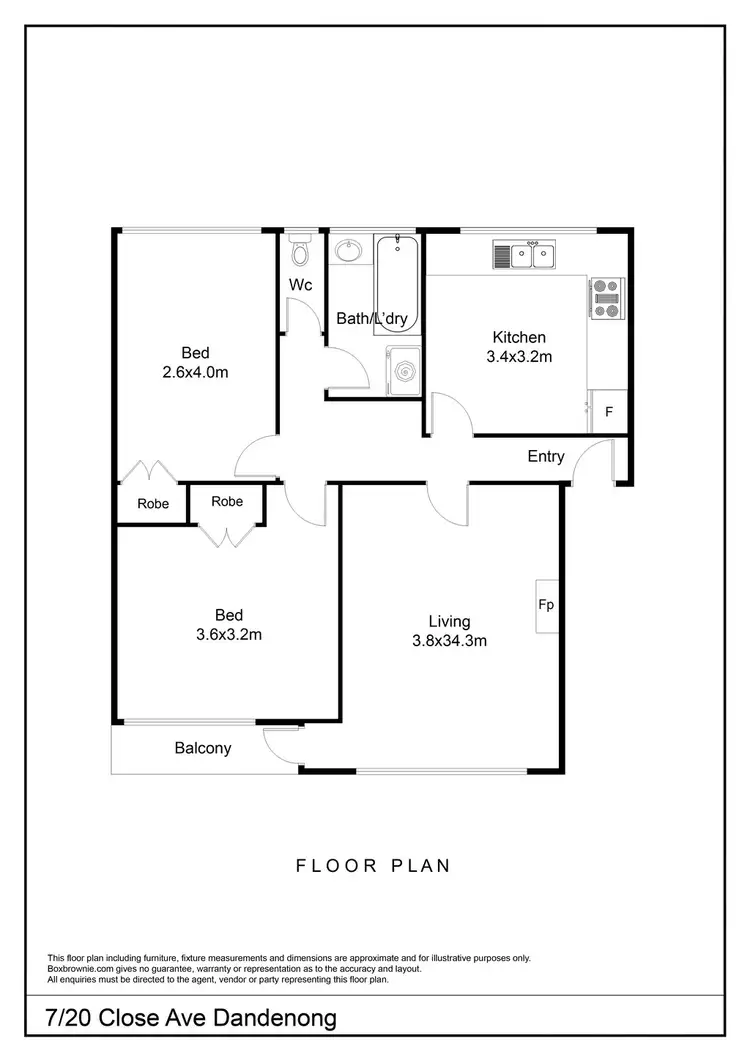 Floorplan of Homely apartment listing, 7/20 Close Avenue, Dandenong VIC 3175