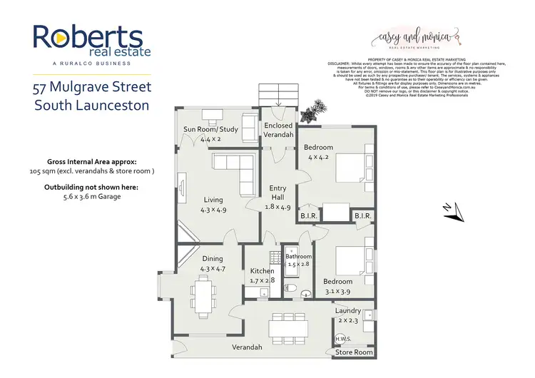 Floorplan of Homely house listing, 57 Mulgrave Street, South Launceston TAS 7249
