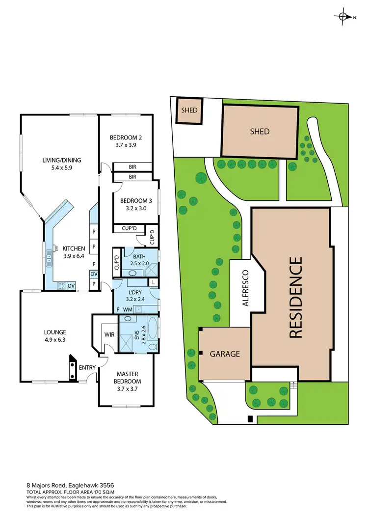 Floorplan of Homely house listing, 8 Majors Road, Eaglehawk VIC 3556