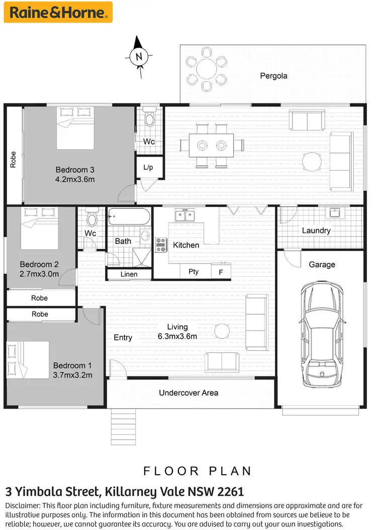 Floorplan of Homely house listing, 3 Yimbala Street, Killarney Vale NSW 2261