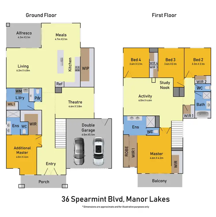 Floorplan of Homely house listing, 36 Spearmint Boulevard, Manor Lakes VIC 3024
