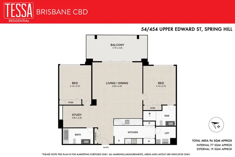 Floorplan of Homely apartment listing, 54/454 Upper Edward Street, Spring Hill QLD 4000