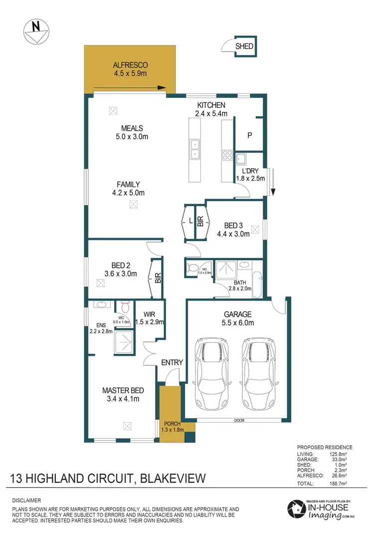 Floorplan of Homely house listing, 13 Highland Circuit, Blakeview SA 5114