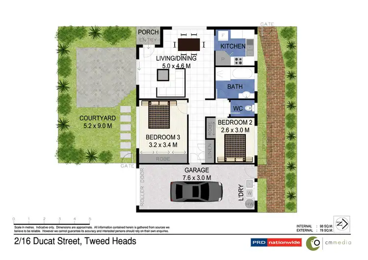 Floorplan of Homely semi-detached listing, 2/16 Ducat Street, Tweed Heads NSW 2485