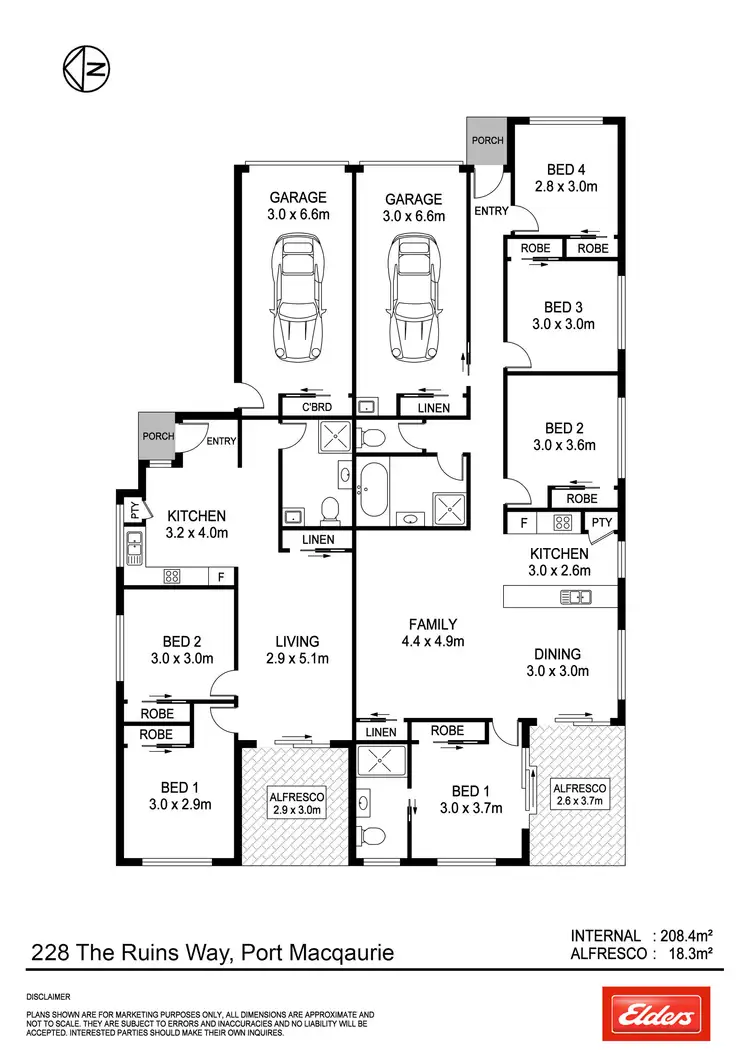 Floorplan of Homely house listing, 228 & 228A The Ruins Way, Port Macquarie NSW 2444