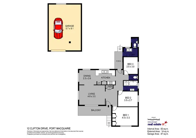 Floorplan of Homely house listing, 12 Clifton Drive, Port Macquarie NSW 2444