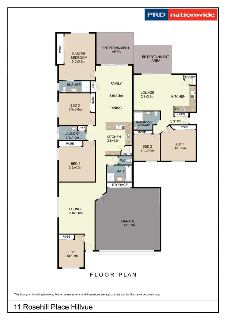 Floorplan of Homely house listing, 11 Rosehill Place, Tamworth NSW 2340