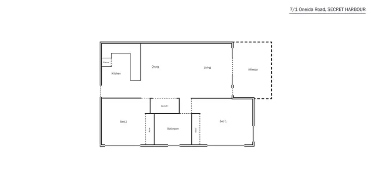 Floorplan of Homely unit listing, 7/1 Oneida Road, Secret Harbour WA 6173