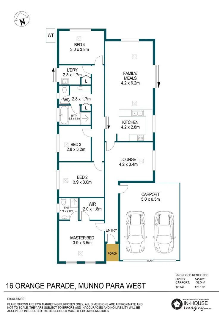 Floorplan of Homely house listing, 16 Orange Parade, Munno Para West SA 5115