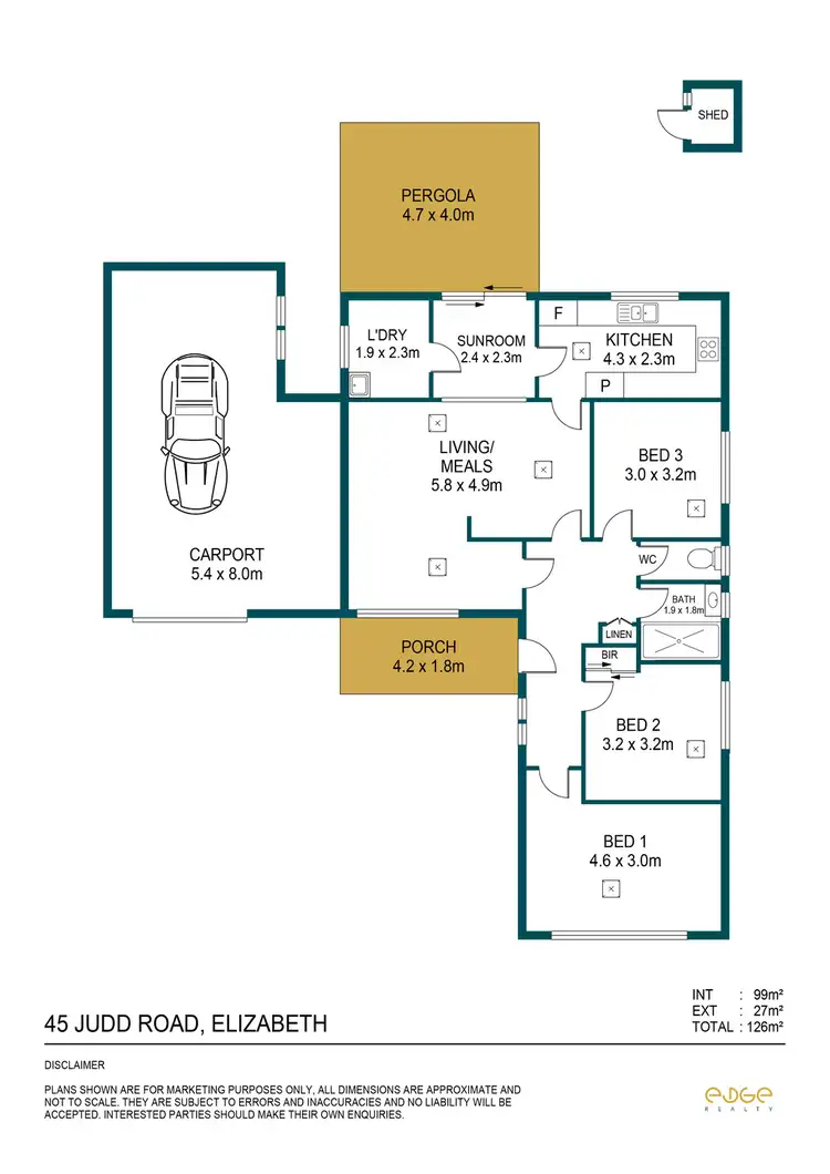 Floorplan of Homely house listing, 45 Judd Road, Elizabeth SA 5112