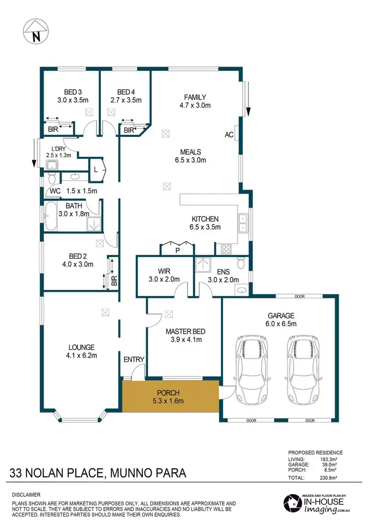 Floorplan of Homely house listing, 33 Nolan Place, Munno Para SA 5115