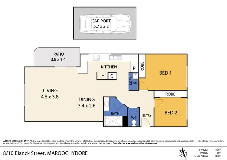 Floorplan of Homely unit listing, 8/10 Blanck Street, Maroochydore QLD 4558