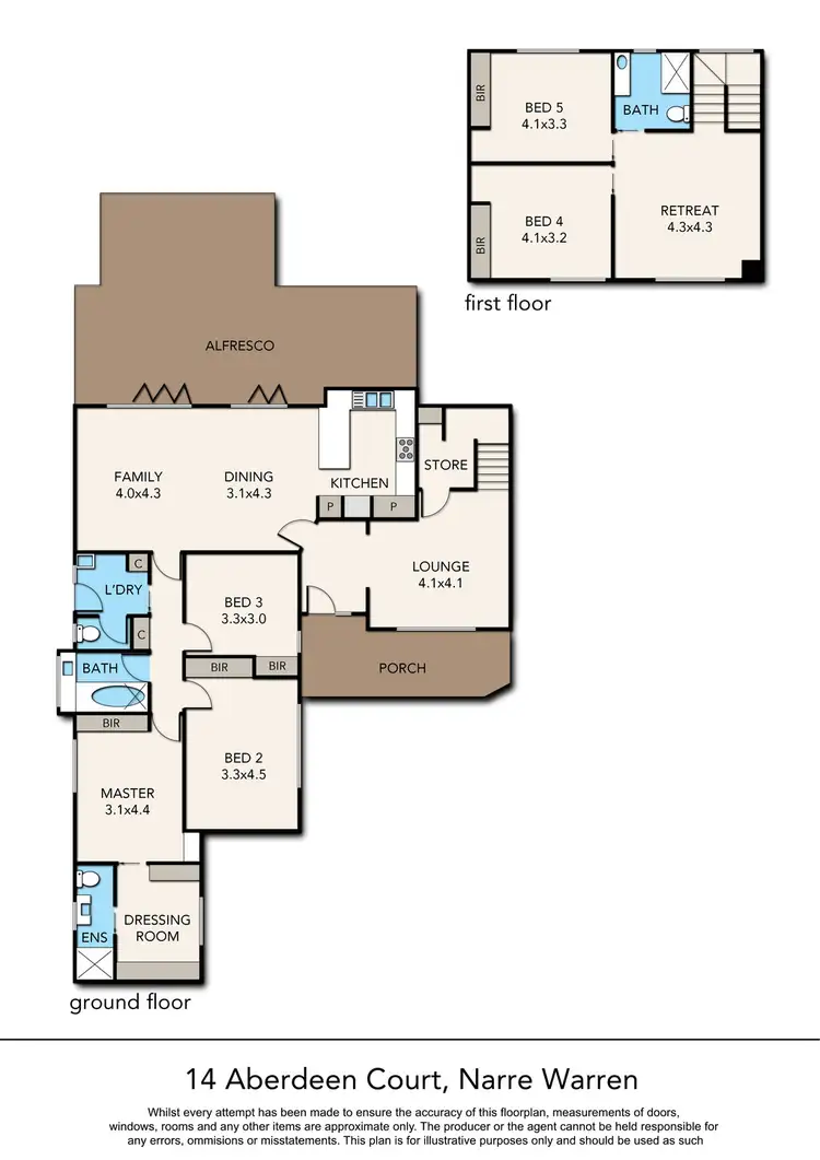 Floorplan of Homely house listing, 14 Aberdeen Court, Narre Warren VIC 3805