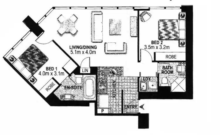 Floorplan of Homely apartment listing, 2103/501 Adelaide Street, Brisbane City QLD 4000