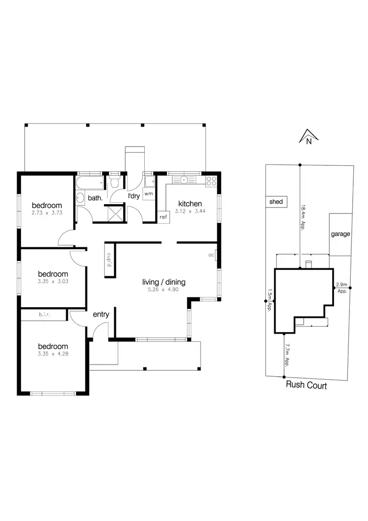 Floorplan of Homely house listing, 8 Rush Court, Altona VIC 3018