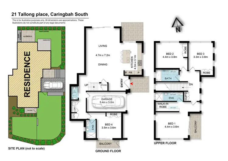 Floorplan of Homely semi-detached listing, 21 Tallong Pl, Caringbah South NSW 2229