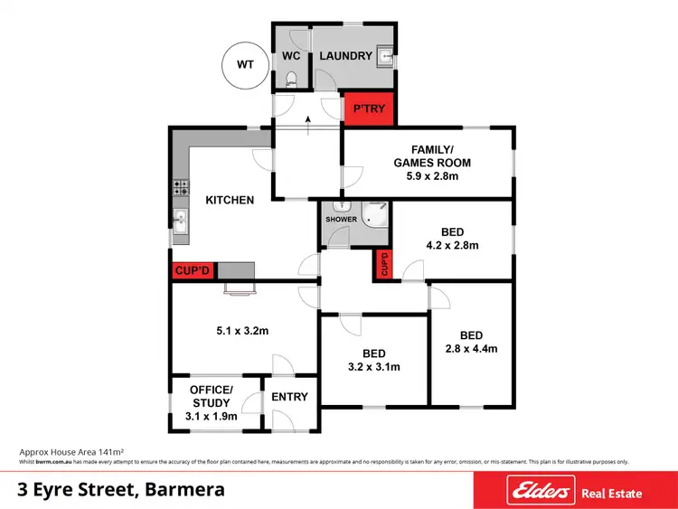 Floorplan of Homely house listing, 3 Eyre Street, Barmera SA 5345